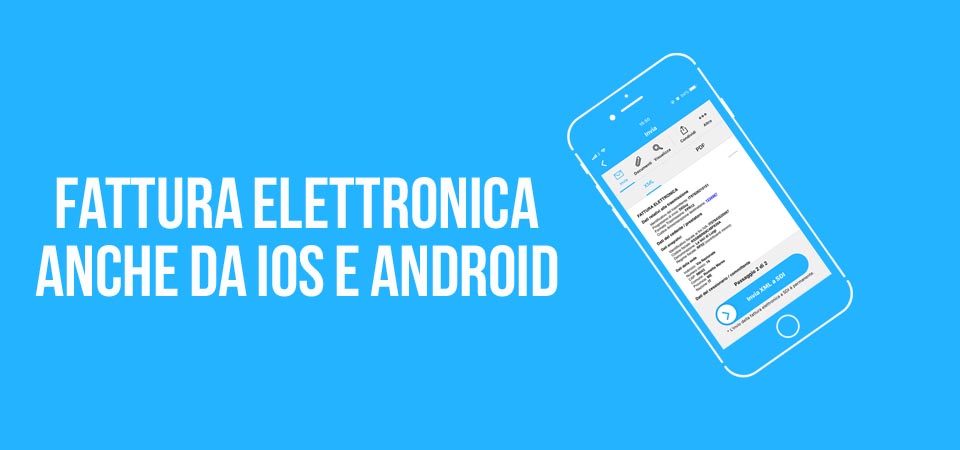 Programma di fattura elettronica con la app per iOS e Android di Debitoor per telefono cellulare e tablet